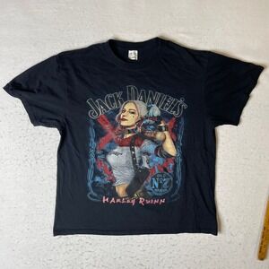 Jack Daniels Harley Quinn Graphic T Shirt Mens M Black Old No 7 Brand